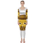 Emoji Bearded Man Long Sleeve Catsuit