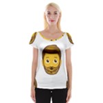 Emoji Bearded Man Cap Sleeve Top