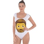 Emoji Bearded Man Short Sleeve Leotard 