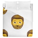 Emoji Bearded Man Duvet Cover (Queen Size)