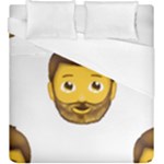 Emoji Bearded Man Duvet Cover (King Size)