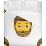 Emoji Bearded Man Duvet Cover (California King Size)