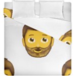 Emoji Bearded Man Duvet Cover Double Side (King Size)