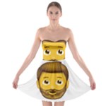 Emoji Bearded Man Strapless Bra Top Dress