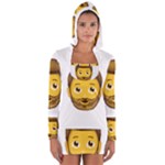 Emoji Bearded Man Long Sleeve Hooded T-shirt