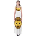 Emoji Bearded Man Empire Waist Maxi Dress