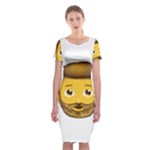 Emoji Bearded Man Classic Short Sleeve Midi Dress