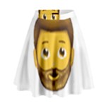 Emoji Bearded Man High Waist Skirt