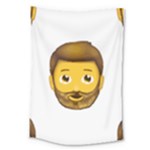 Emoji Bearded Man Large Tapestry