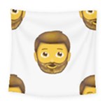 Emoji Bearded Man Square Tapestry (Large)