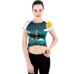 Halloween Witch Befana Crew Neck Crop Top