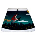 Halloween Witch Befana Fitted Sheet (California King Size)