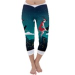 Halloween Witch Befana Capri Winter Leggings 