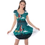 Halloween Witch Befana Cap Sleeve Dress