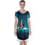 Halloween Witch Befana Short Sleeve Nightdress