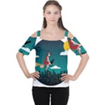 Halloween Witch Befana Cutout Shoulder Tee