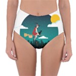 Halloween Witch Befana Reversible High-Waist Bikini Bottoms