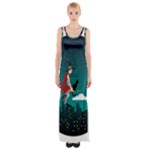 Halloween Witch Befana Maxi Thigh Split Dress