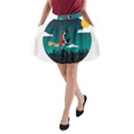 Halloween Witch Befana A-Line Pocket Skirt