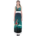 Halloween Witch Befana Empire Waist Maxi Dress