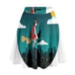 Halloween Witch Befana High Waist Skirt