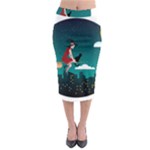 Halloween Witch Befana Midi Pencil Skirt