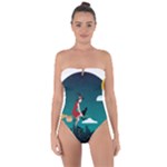 Halloween Witch Befana Tie Back One Piece Swimsuit