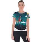 Halloween Witch Befana Short Sleeve Sports Top 