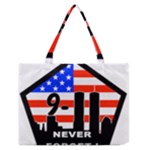 911 Never Forget Zipper Medium Tote Bag