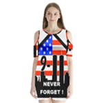 911 Never Forget Shoulder Cutout Velvet  One Piece