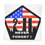 911 Never Forget Square Tapestry (Large)