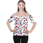 Halloween Skeleton Fish Cutout Shoulder Tee