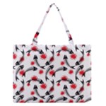 Halloween Skeleton Fish Zipper Medium Tote Bag