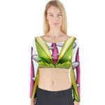  Venus Flytrap Monster Long Sleeve Crop Top (Tight Fit)