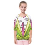  Venus Flytrap Monster Kids  Quarter Sleeve Raglan Tee