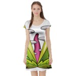  Venus Flytrap Monster Short Sleeve Skater Dress