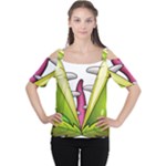  Venus Flytrap Monster Cutout Shoulder Tee