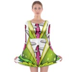  Venus Flytrap Monster Long Sleeve Skater Dress