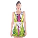  Venus Flytrap Monster Scoop Neck Skater Dress