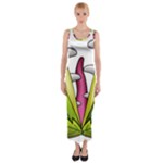  Venus Flytrap Monster Fitted Maxi Dress