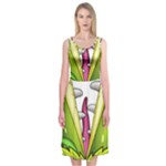  Venus Flytrap Monster Midi Sleeveless Dress