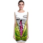  Venus Flytrap Monster Sleeveless Velvet Midi Dress