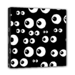 black white eyes Mini Canvas 8  x 8  (Stretched)