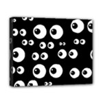 black white eyes Canvas 10  x 8  (Stretched)