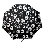 black white eyes Folding Umbrella