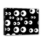 black white eyes Deluxe Canvas 16  x 12  (Stretched) 