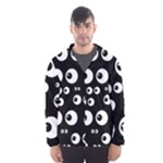 black white eyes Hooded Wind Breaker (Men)