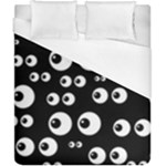 black white eyes Duvet Cover (California King Size)