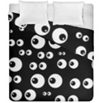 black white eyes Duvet Cover Double Side (California King Size)