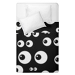 black white eyes Duvet Cover Double Side (Single Size)